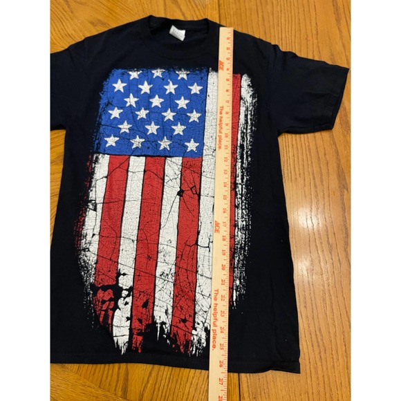 Fruit of the Loom T-shirt American Flag Unisex Sz S slightly used - Picture 7 of 7